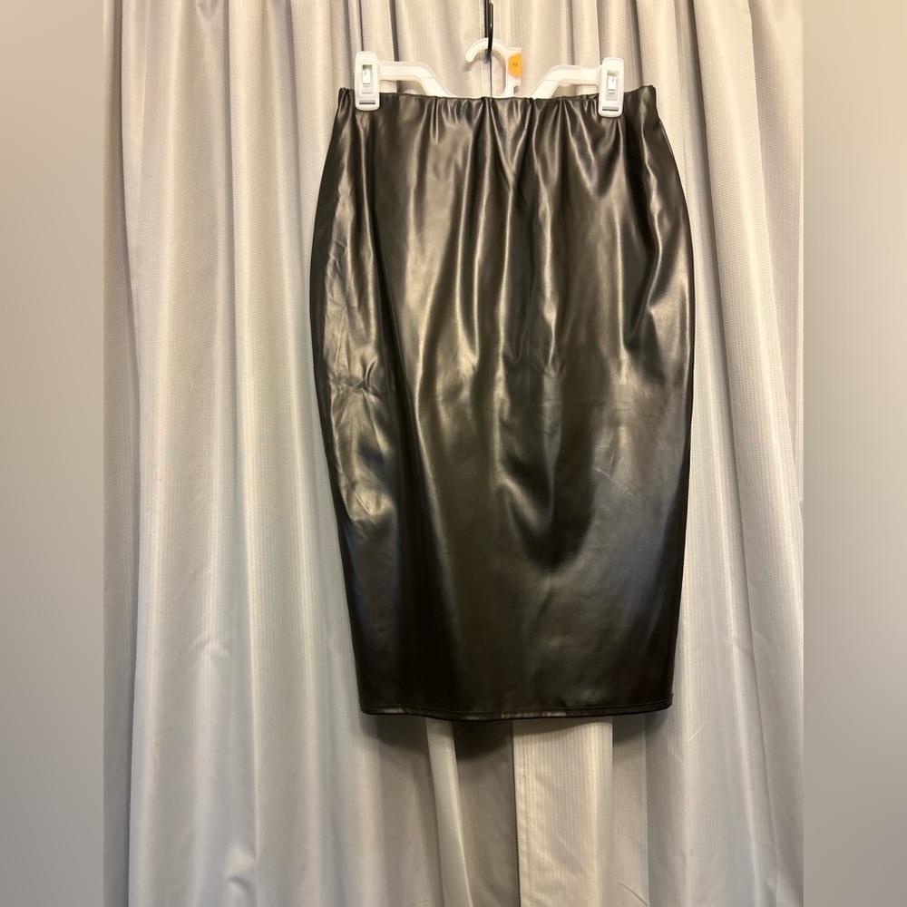 Timing  faux Leather Pencil Skirt L 0330 #51